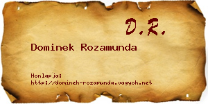 Dominek Rozamunda névjegykártya